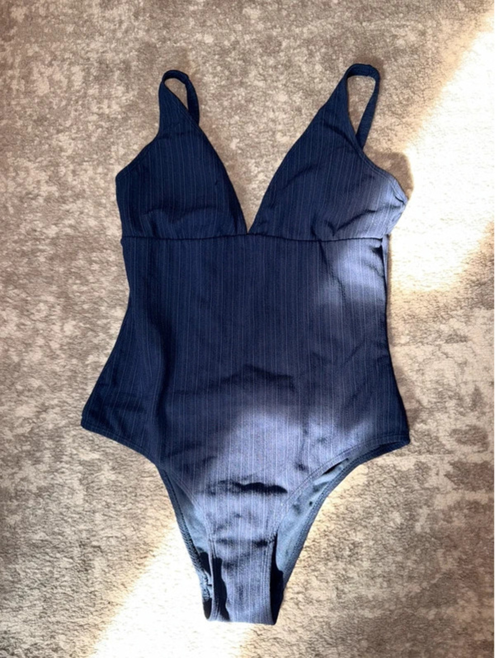 Navy blue one piece swimsuit